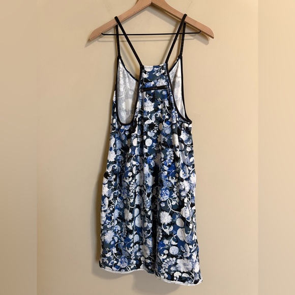 Free People Movement Womens Hot Shot Printed Romper Slouch Medium Blue Outdoors - Picture 8 of 9